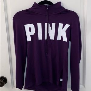 Purple PINK half zip sweatshirt